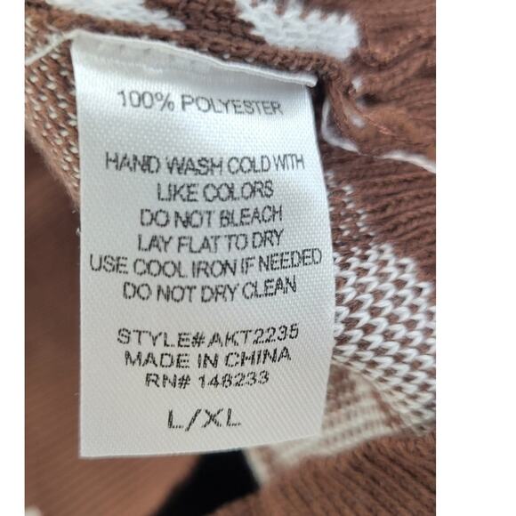 Retro Sweater Womens Large/X-Large V-Neck Heart 70's Retro Hippie Sweater Vest - Picture 6 of 7